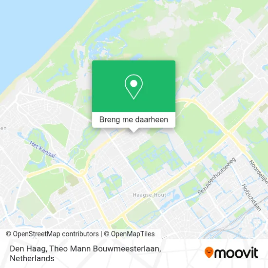 Den Haag, Theo Mann Bouwmeesterlaan kaart