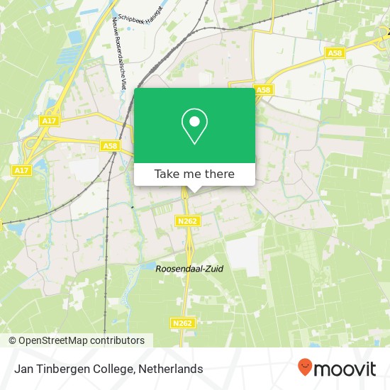 Jan Tinbergen College, Bovendonk 1 kaart