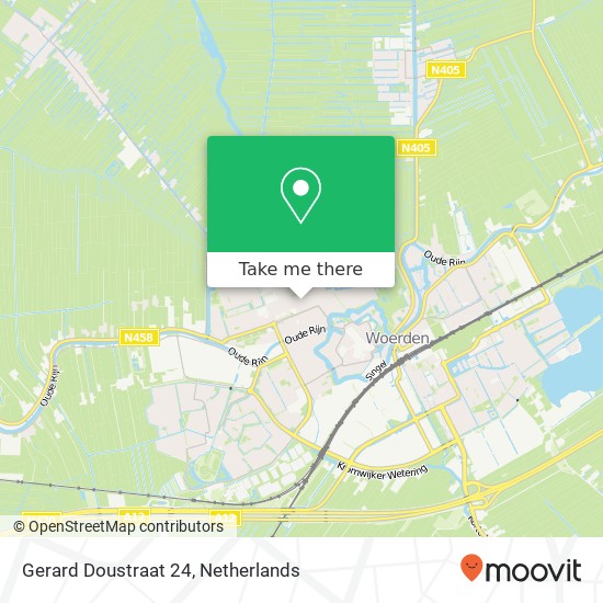 Gerard Doustraat 24, 3443 GN Woerden kaart