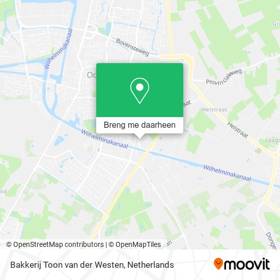 Bakkerij Toon van der Westen kaart