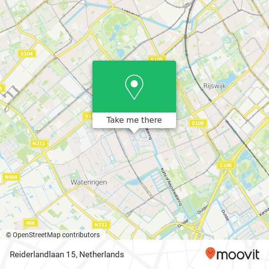 Reiderlandlaan 15, 2548 NZ Den Haag kaart