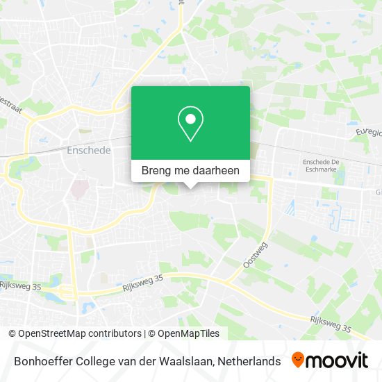 Bonhoeffer College van der Waalslaan kaart