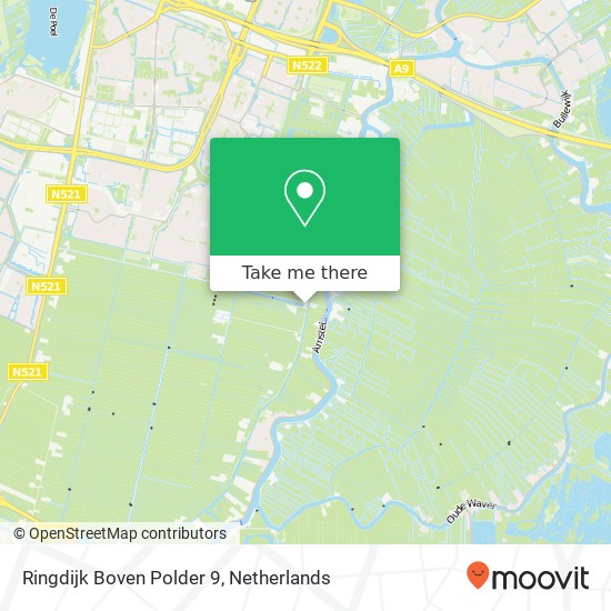 Ringdijk Boven Polder 9, 1186 WB Amstelveen kaart