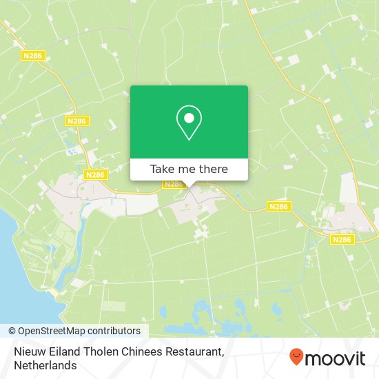 Nieuw Eiland Tholen Chinees Restaurant, Spuidamstraat 14 kaart