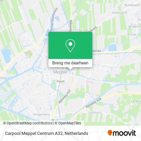 Carpool Meppel Centrum A32 kaart