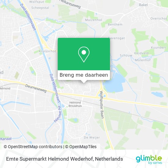 Emte Supermarkt Helmond Wederhof kaart