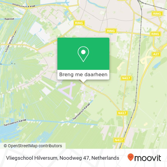 Vliegschool Hilversum, Noodweg 47 kaart