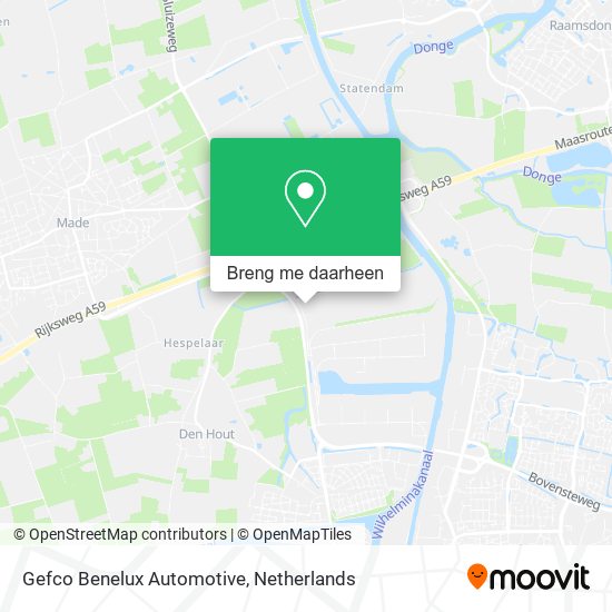 Gefco Benelux Automotive kaart