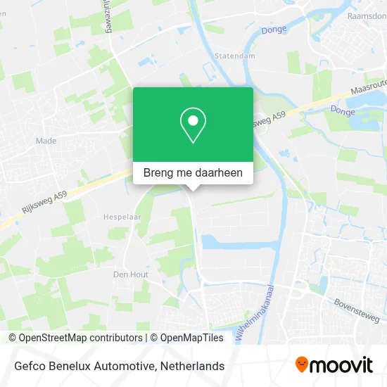 Gefco Benelux Automotive kaart