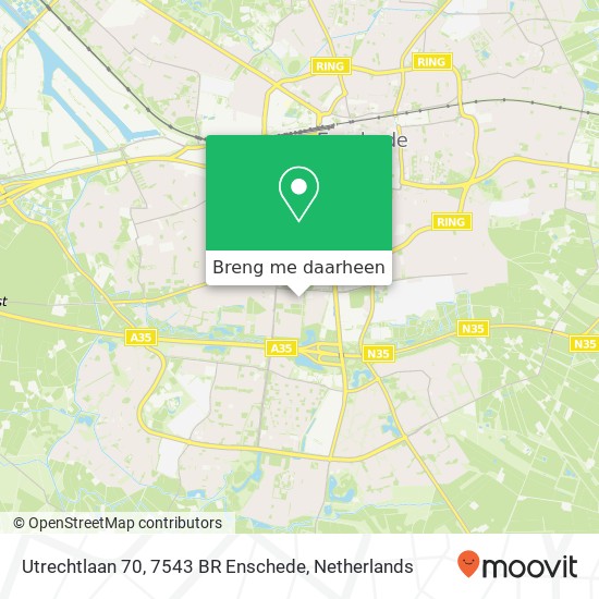 Utrechtlaan 70, 7543 BR Enschede kaart
