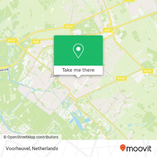 Voorheuvel, De Heuvel kaart