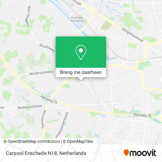 Carpool Enschede N18 kaart