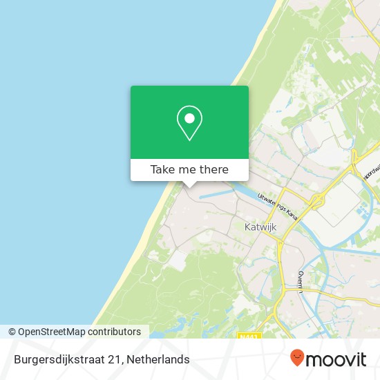 Burgersdijkstraat 21, 2225 AT Katwijk aan Zee kaart
