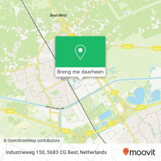 Industrieweg 150, 5683 CG Best kaart