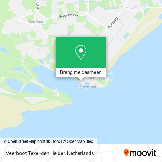 Veerboot Texel-den Helder kaart