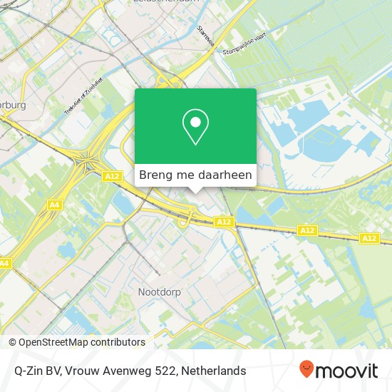 Q-Zin BV, Vrouw Avenweg 522 kaart