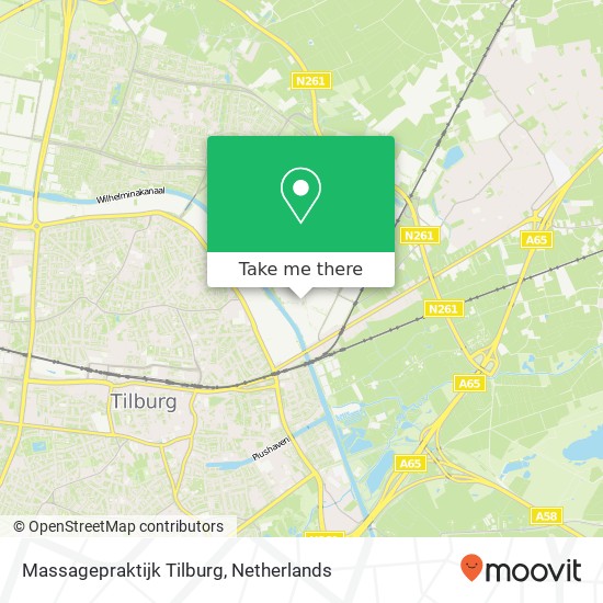 Massagepraktijk Tilburg, Kapitein Nemostraat 99 kaart