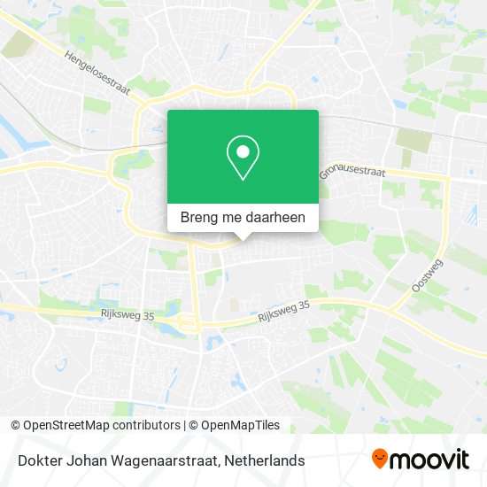 Dokter Johan Wagenaarstraat kaart