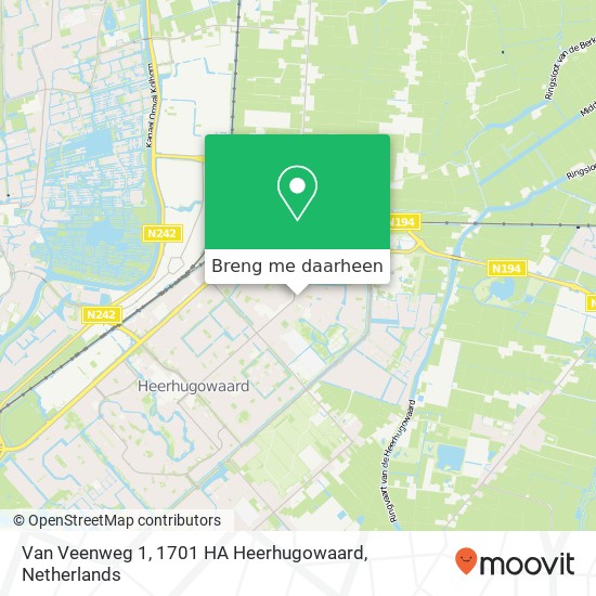 Van Veenweg 1, 1701 HA Heerhugowaard kaart