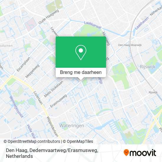 Den Haag, Dedemvaartweg / Erasmusweg kaart