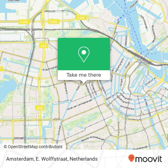 Amsterdam, E. Wolffstraat kaart