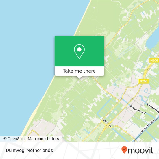 Duinweg, 2204 Noordwijk kaart