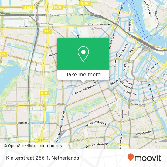 Kinkerstraat 256-1, 1053 GA Amsterdam kaart