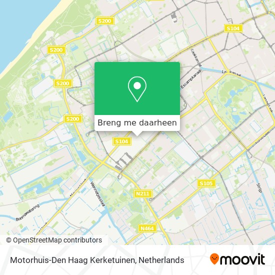 Motorhuis-Den Haag Kerketuinen kaart