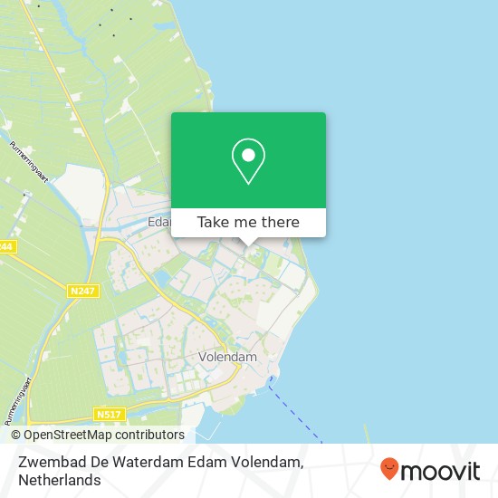 Zwembad De Waterdam Edam Volendam, Harlingenlaan 25 kaart