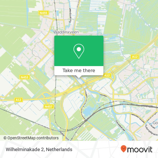 Wilhelminakade 2, 2741 JV Waddinxveen kaart