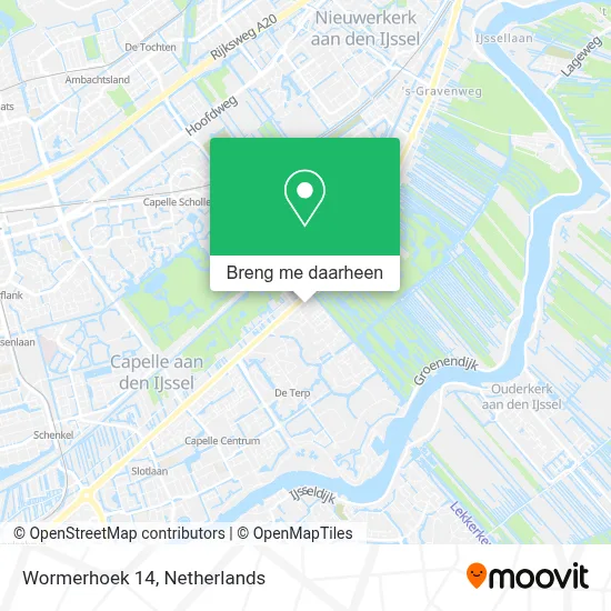 Wormerhoek 14 kaart