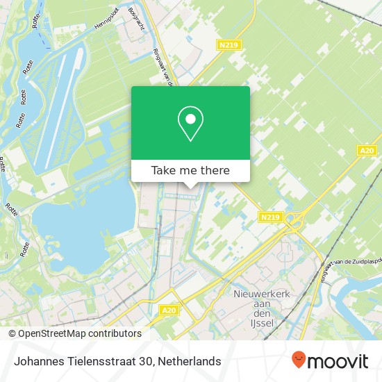 Johannes Tielensstraat 30, 3059 TK Rotterdam kaart