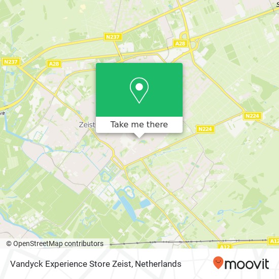 Vandyck Experience Store Zeist, Slotlaan 212 kaart