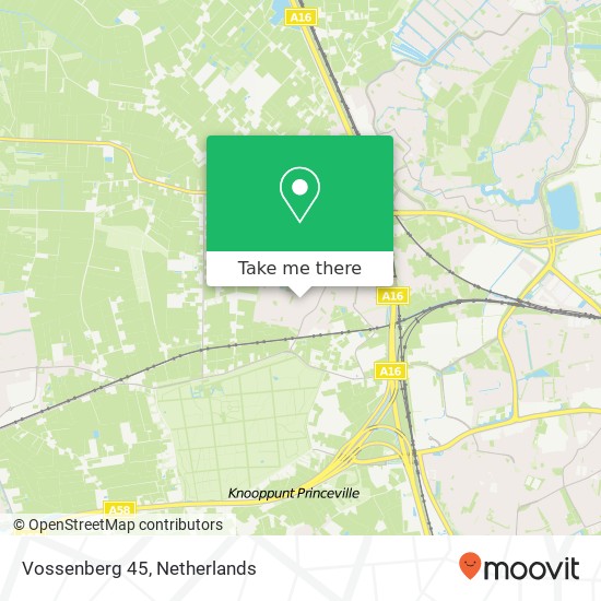 Vossenberg 45, 4841 JB Prinsenbeek kaart