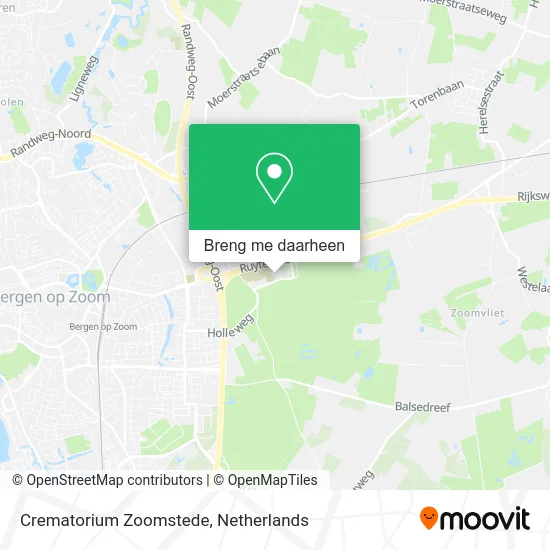 Crematorium Zoomstede kaart