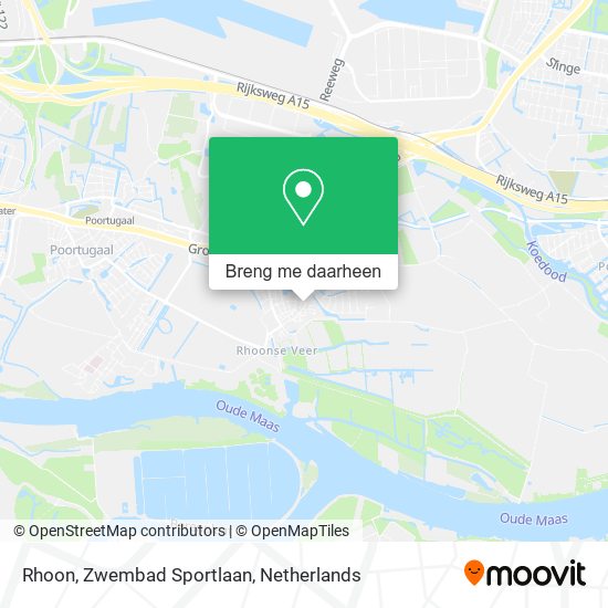 Rhoon, Zwembad Sportlaan kaart