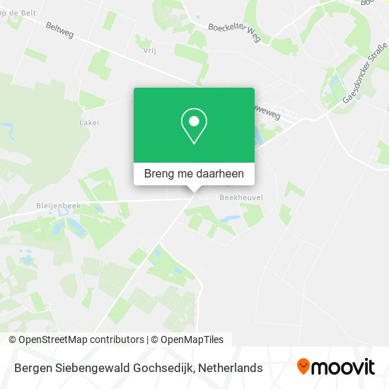 Bergen Siebengewald Gochsedijk kaart