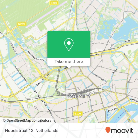 Nobelstraat 13, 3039 SC Rotterdam kaart
