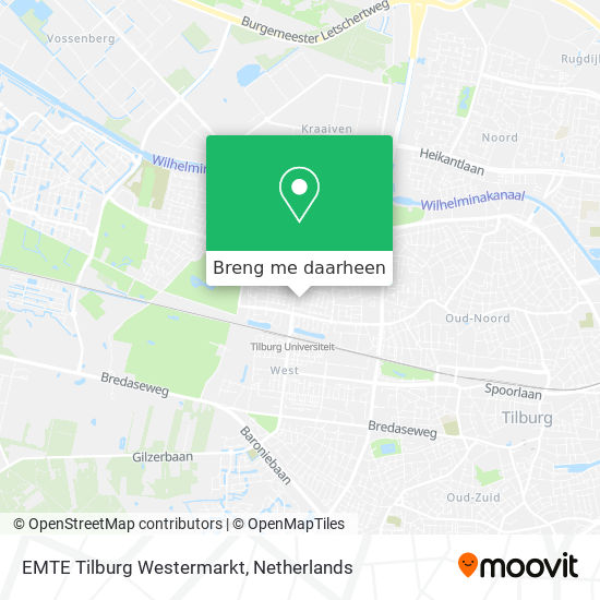 EMTE Tilburg Westermarkt kaart