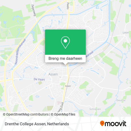 Drenthe College Assen kaart