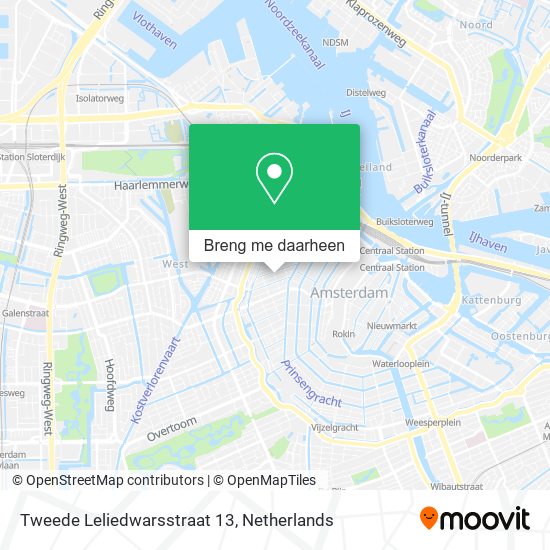 Tweede Leliedwarsstraat 13 kaart