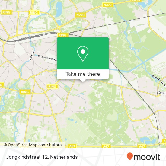 Jongkindstraat 12, 5645 JV Eindhoven kaart