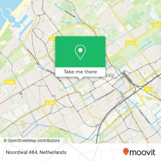 Noordwal 484, 2513 DT Den Haag kaart