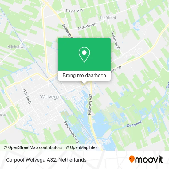 Carpool Wolvega A32 kaart