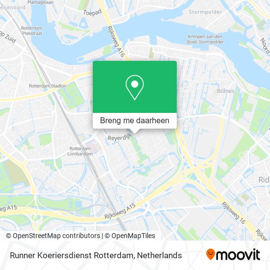 Runner Koeriersdienst Rotterdam kaart