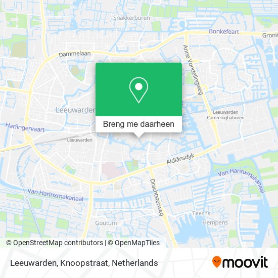 Leeuwarden, Knoopstraat kaart
