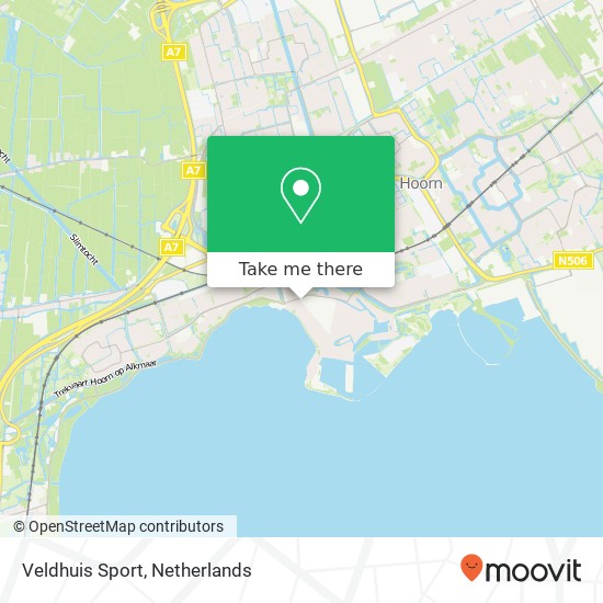 Veldhuis Sport, Grote Noord 109 kaart