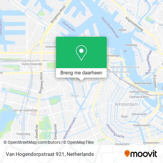 Van Hogendorpstraat 921 kaart