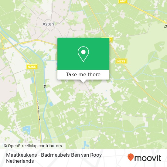 Maatkeukens - Badmeubels Ben van Rooy, Vorstermansplein 28 kaart
