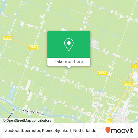 Zuidoostbeemster, Kleine Bijenkorf kaart